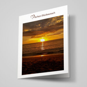 Glückwunschkarte "Sonnenuntergang"