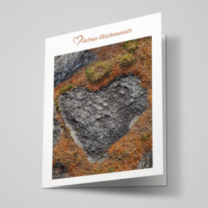 Glückwunschkarte "Herz Steinplatte"