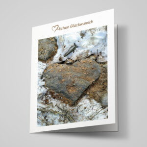 Glückwunschkarte "Herz Stein"