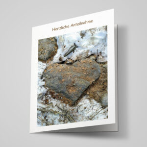 Beileidskarte "Herz Stein"